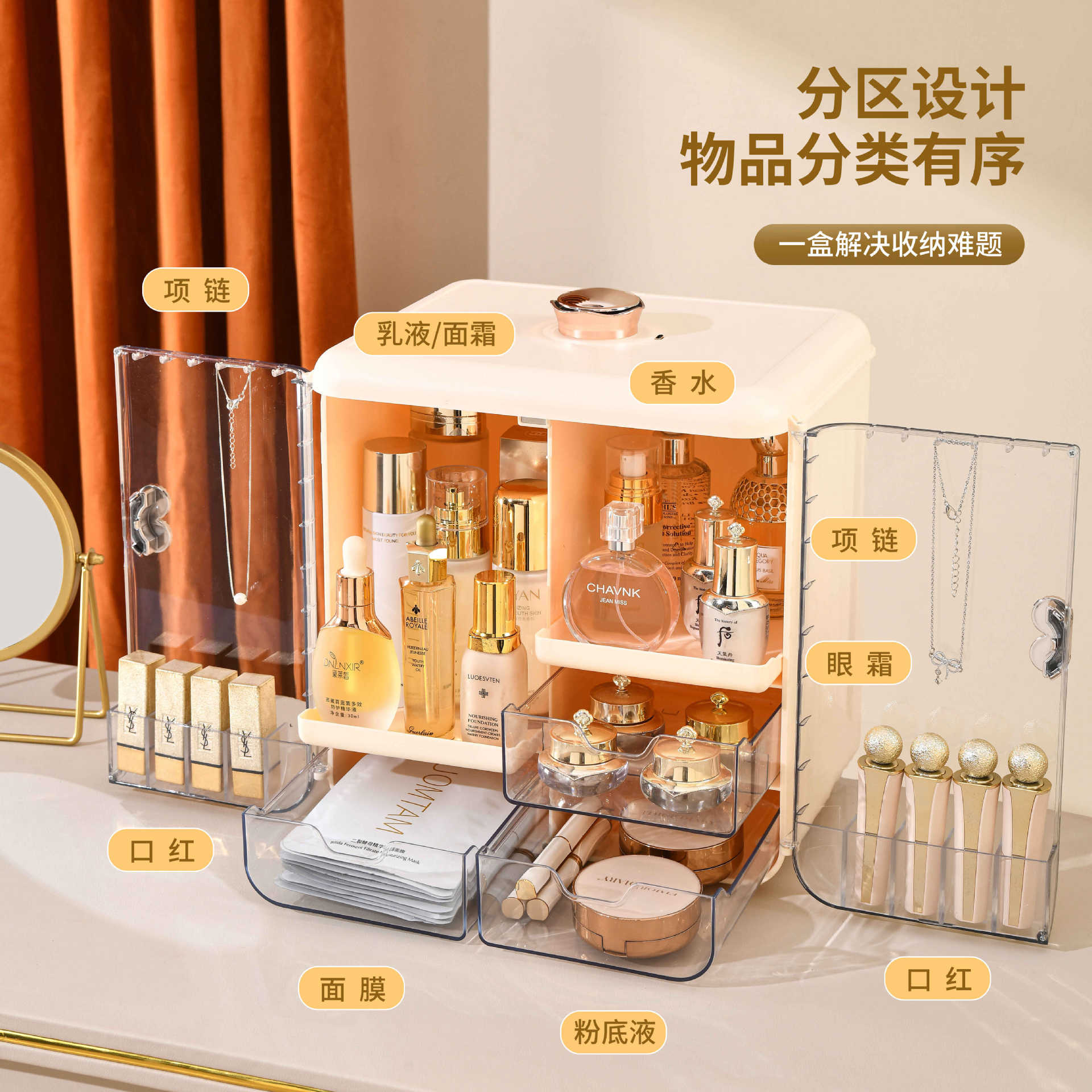 Light Luxury Cosmetics Storage - đánh giá và giá Luxury Skincare Tools